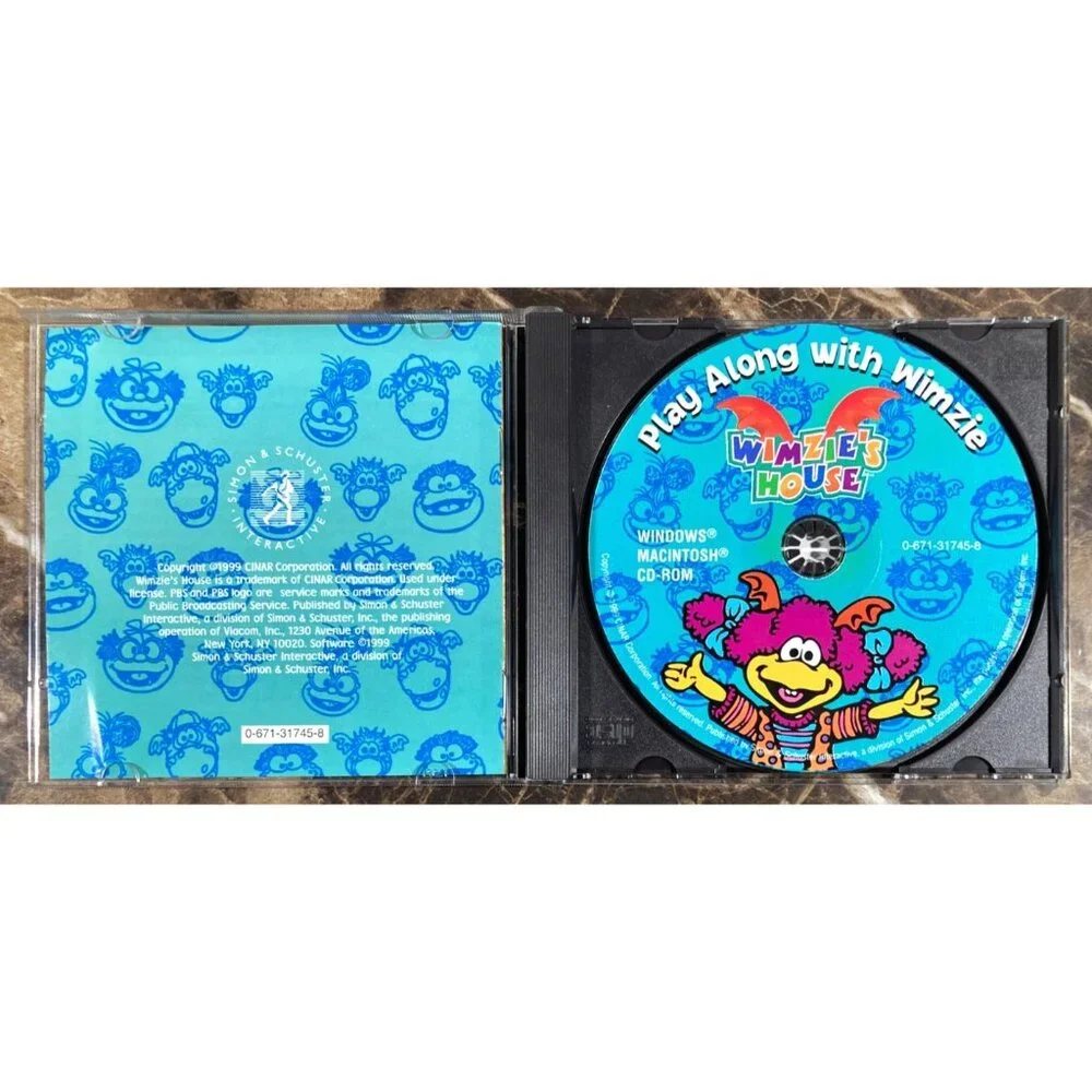 Wimzie's House Play Along With Wimzie CD-Rom 1999 Windows Mac PC Video Game 90s